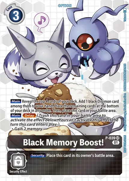 Digimon TCG Card 'P-039_P1' 'Black Memory Boost!'