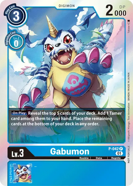 Digimon TCG Card P-042 Gabumon