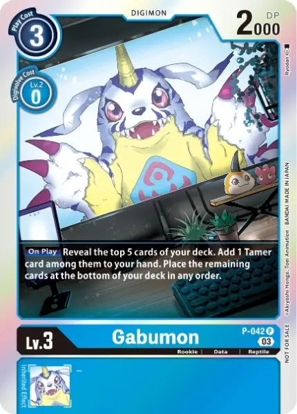 Digimon TCG Card P-042_P2 Gabumon