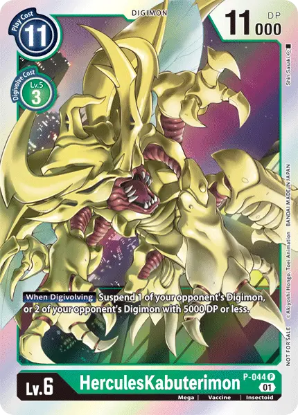 Digimon TCG Card 'P-044' 'HerculesKabuterimon'