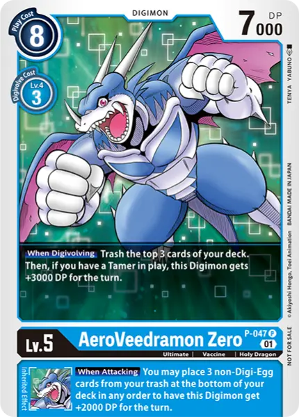 Digimon TCG Card P-047 AeroVeedramon Zero