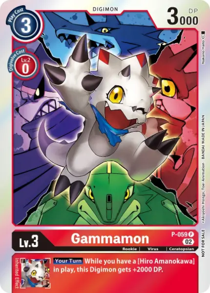 Digimon TCG Card 'P-059_P1' 'Gammamon'