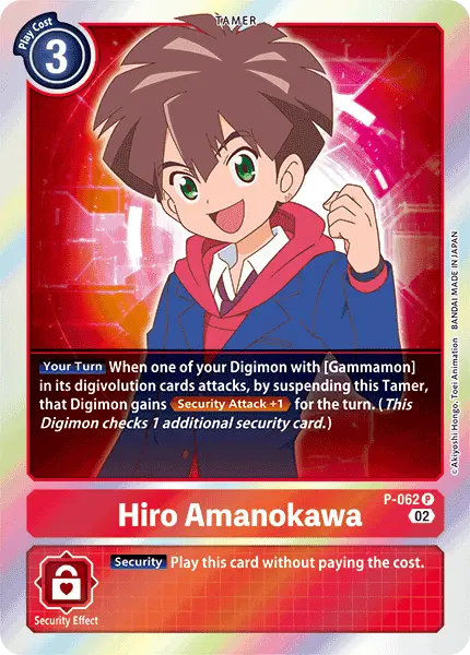 Digimon TCG Card 'P-062_P1' 'Hiro Amanokawa'