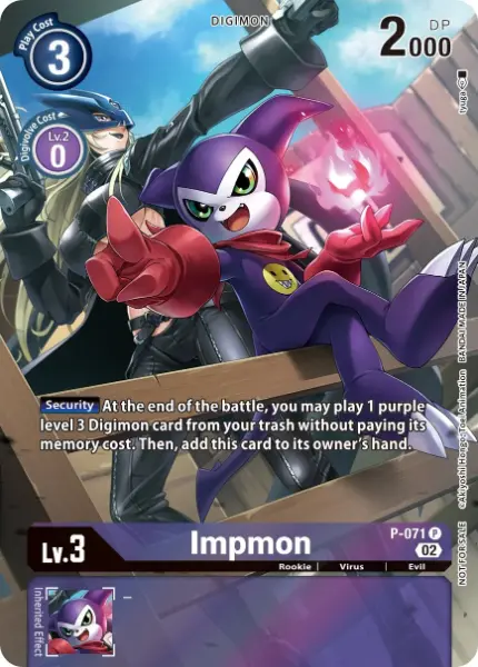 Digimon TCG Card 'P-071_P1' 'Impmon'