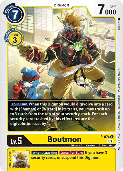 Digimon TCG Card 'P-074' 'Boutmon'