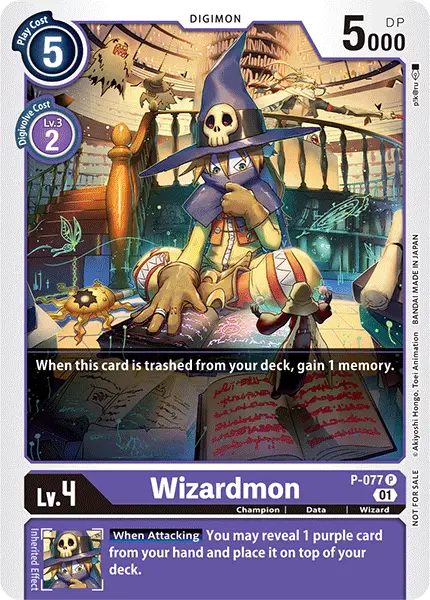 Digimon TCG Card P-077 Wizardmon