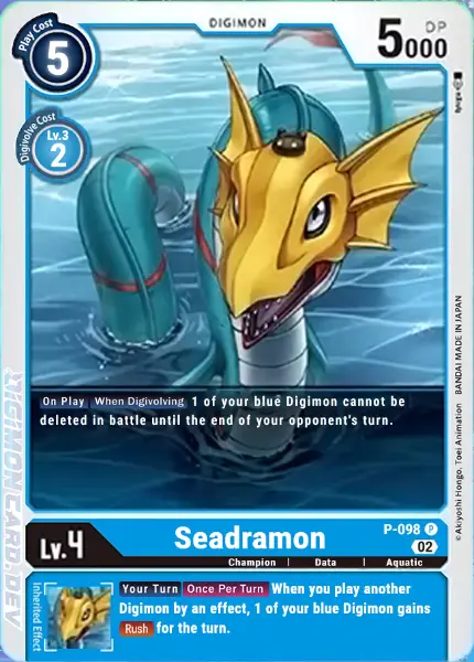 Digimon TCG Card 'P-098' 'Seadramon'