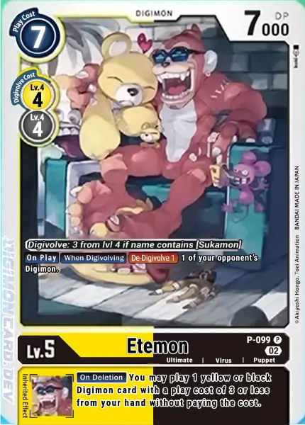 Digimon TCG Card 'P-099' 'Etemon'