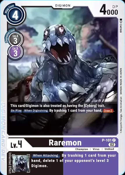 Digimon TCG Card P-101 Raremon