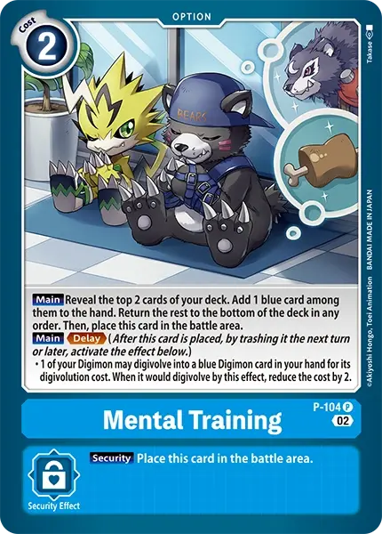 Digimon TCG Card 'P-104' 'Mental Training'