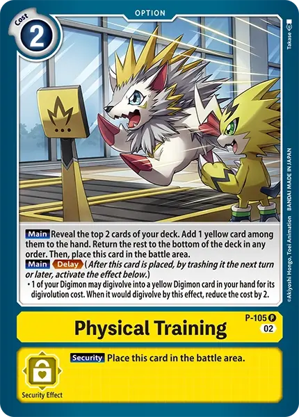 Digimon TCG Card 'P-105' 'Physical Training'