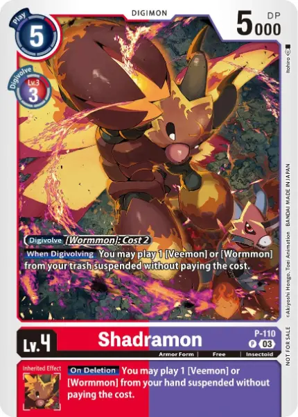 Digimon TCG Card 'P-110' 'Shadramon'