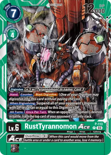 Digimon TCG Card P-113 RustTyrannomon