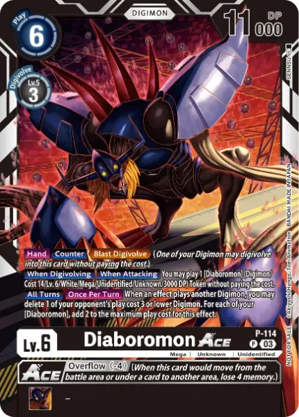 Digimon TCG Card 'P-114' 'Diaboromon'