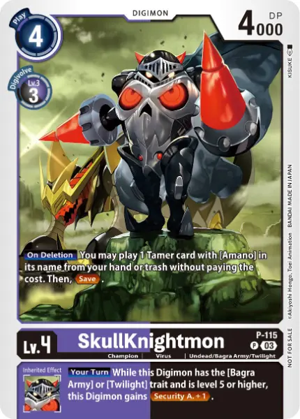Digimon TCG Card 'P-115' 'SkullKnightmon'