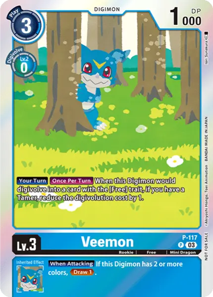 Digimon TCG Card 'P-117_P1' 'Veemon'