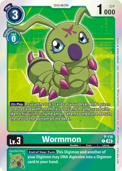 Digimon TCG Card P-118 Wormmon