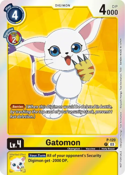 Digimon TCG Card 'P-120' 'Gatomon'