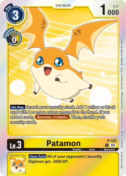 Digimon TCG Card 'P-122' 'Patamon'
