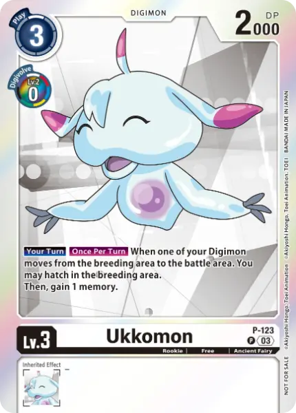 Digimon TCG Card 'P-123' 'Ukkomon'