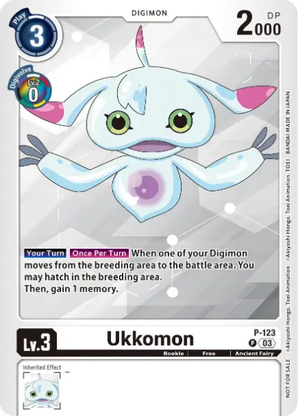 Digimon TCG Card 'P-123_P1' 'Ukkomon'