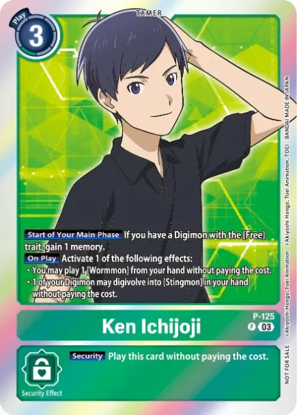 Digimon TCG Card P-125 Ken Ichijoji