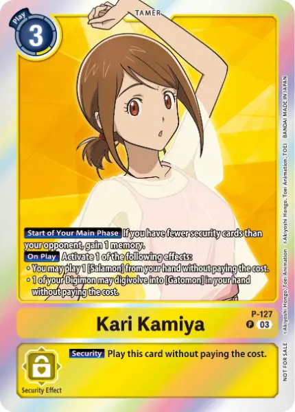 Digimon TCG Card 'P-127' 'Kari Kamiya'