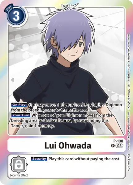 Digimon TCG Card 'P-130' 'Lui Ohwada'