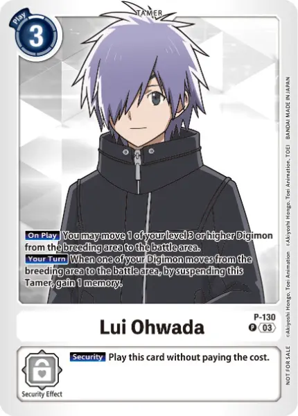 Digimon TCG Card 'P-130_P1' 'Lui Ohwada'