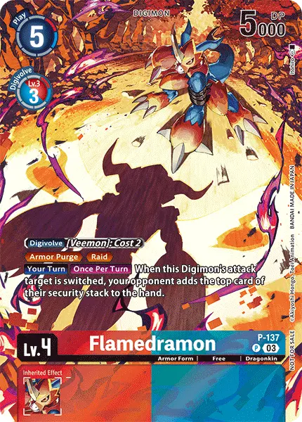 Digimon TCG Card P-137 Flamedramon