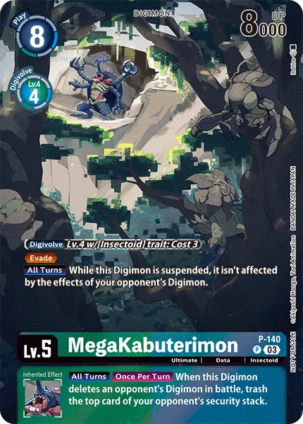 Digimon TCG Card P-140 MegaKabuterimon