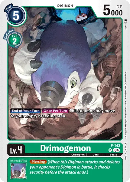 Digimon TCG Card P-143 Drimogemon