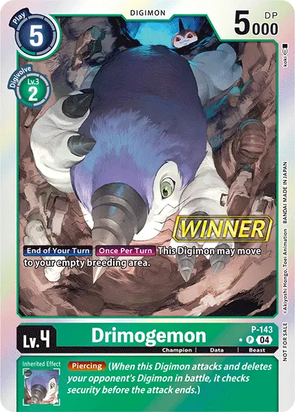 Digimon TCG Card 'P-143_P1' 'Drimogemon'