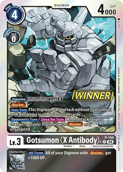 Digimon TCG Card P-144_P1 Gotsumon (X Antibody)