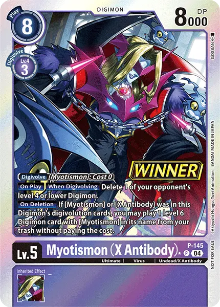 Digimon TCG Card P-145_P1 Myotismon (X Antibody)