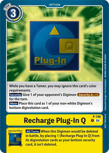 Digimon TCG Card P-146 Reload Plug-In Q