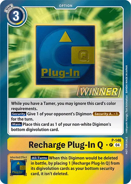 Digimon TCG Card 'P-146_P1' 'Reload Plug-In Q'