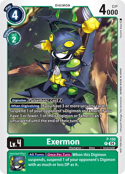 Digimon TCG Card P-150 Exermon