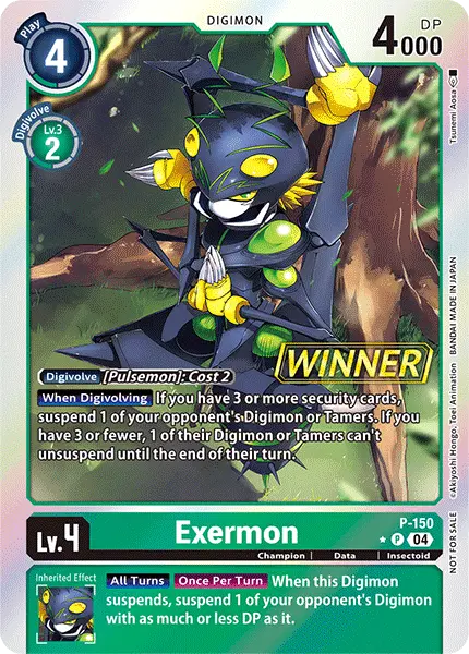 Digimon TCG Card 'P-150_P1' 'Exermon'