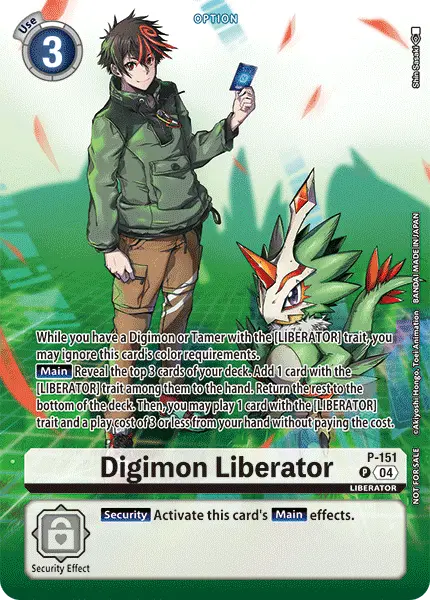 Digimon TCG Card 'P-151_P2' 'Digimon Liberator'