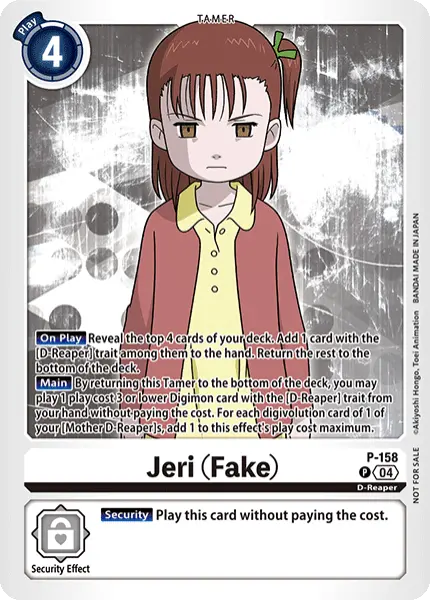 Digimon TCG Card 'P-158' 'Jeri (Fake)'