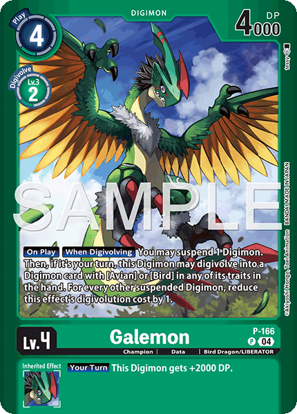 Digimon TCG Card 'P-166_P3' 'Galemon'