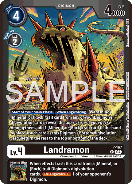 Digimon TCG Card 'P-167_P3' 'Landramon'
