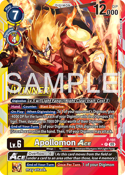 Digimon TCG Card 'P-191_P1' 'Apollomon'