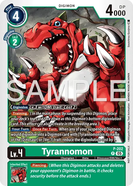 Digimon TCG Card 'P-202' 'Tyrannomon'