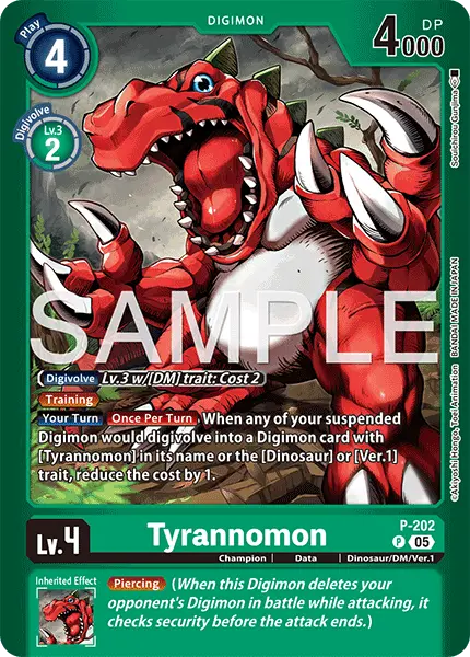 Digimon TCG Card P-202_P2 Tyrannomon