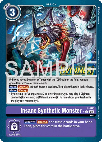 Digimon TCG Card 'P-205_P1' 'Insane Synthetic Monster'