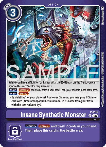 Digimon TCG Card P-205_P2 Insane Synthetic Monster