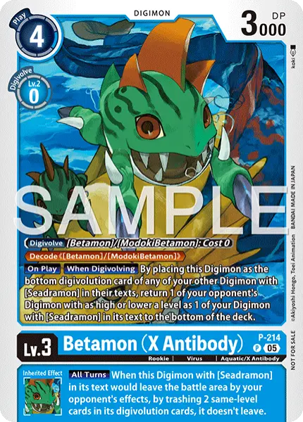 Digimon TCG Card 'P-214' 'Betamon (X Antibody)'