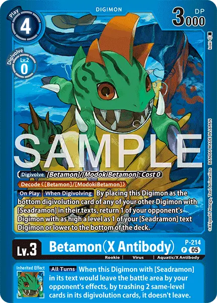 Digimon TCG Card P-214_P2 Betamon (X Antibody)